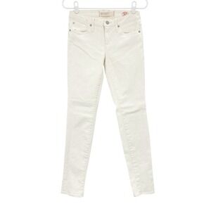 Marc Jacobs Womens Chalk White Denim Jeans Size 27 Super Skinny Low Rise Stretch